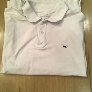 Men's White Vineyard Vines Polo T-Shirt M